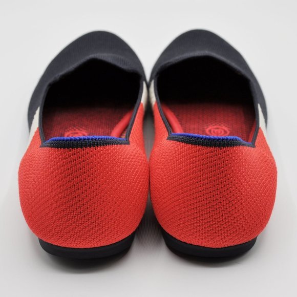 Rothy's Slate Prep Red White Navy Blue Flats Loafers, Size 10 - Picture 4 of 6